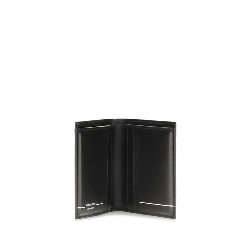 Portefeuille Ferragamo Bos Taurus en cuir de veau noir