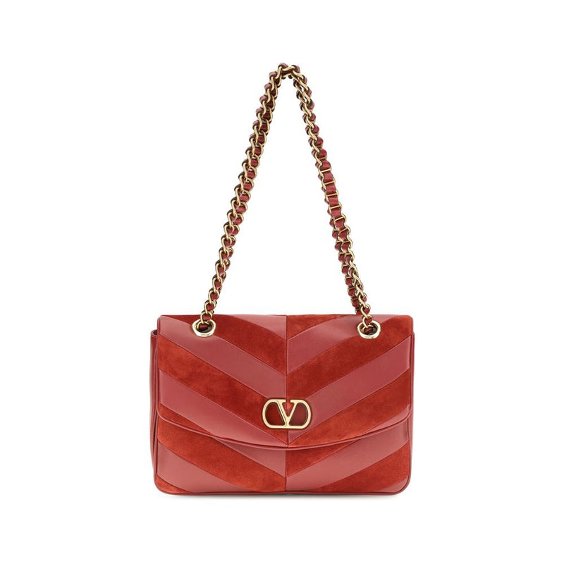 Sac porté épaule en cuir suédé multicolore Valentino Garavani