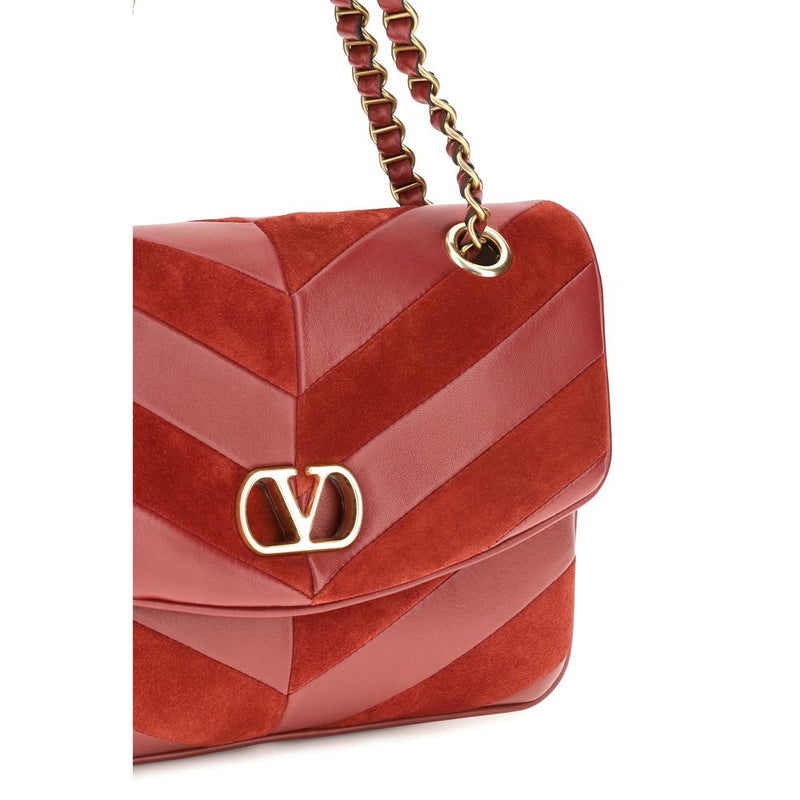 Sac porté épaule en cuir suédé multicolore Valentino Garavani