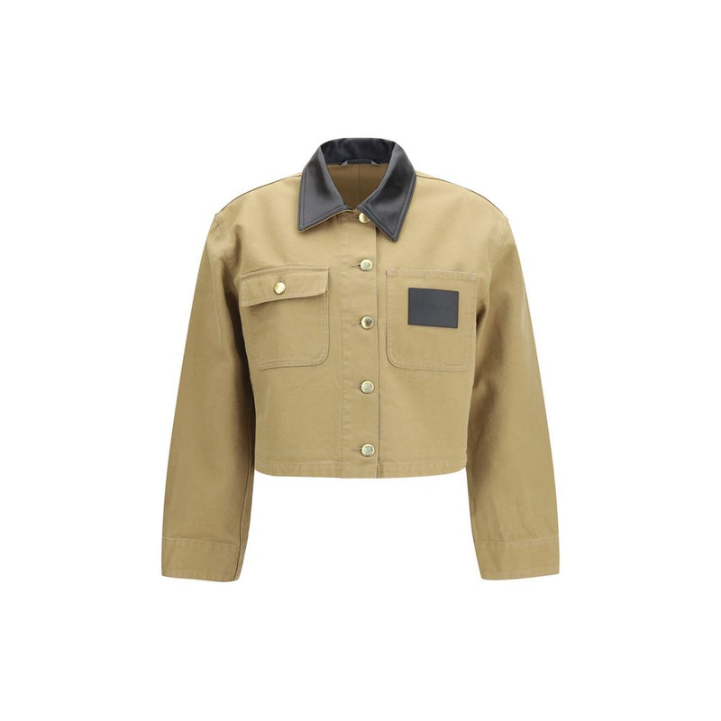 Veste longue Balenciaga en coton beige