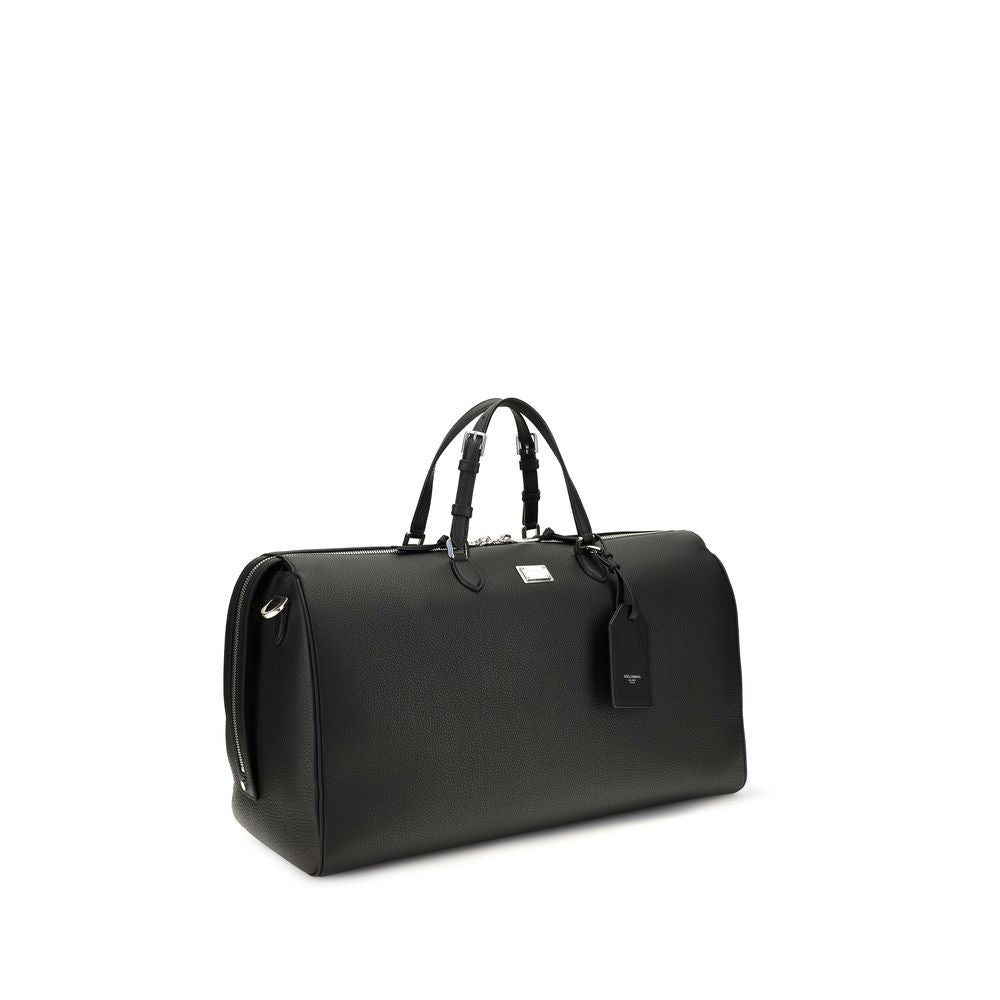Porte-documents Dolce & Gabbana en cuir de veau noir