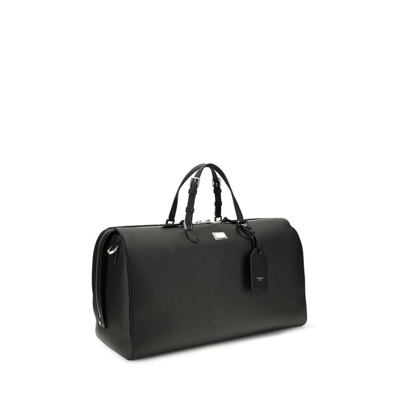 Dolce & Gabbana Black Calf Leather Bos Taurus Briefcase