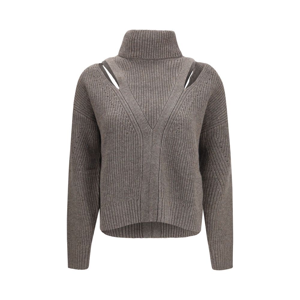 P.A.R.O.S.H. Sweat-shirt en laine beige Oves Aries