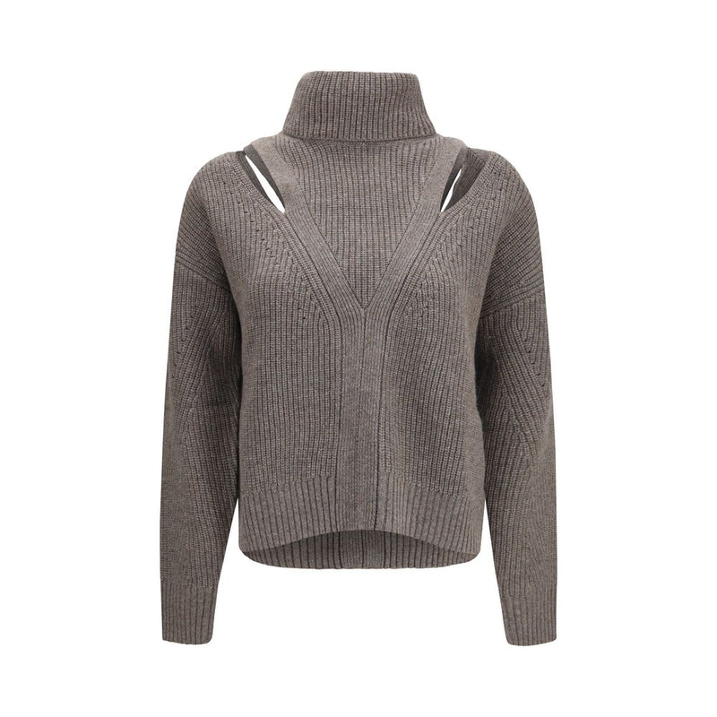 P.A.R.O.S.H. Sweat-shirt en laine beige Oves Aries