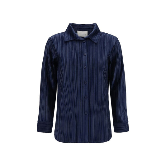 Chemise Gongdid Design en polyester bleu