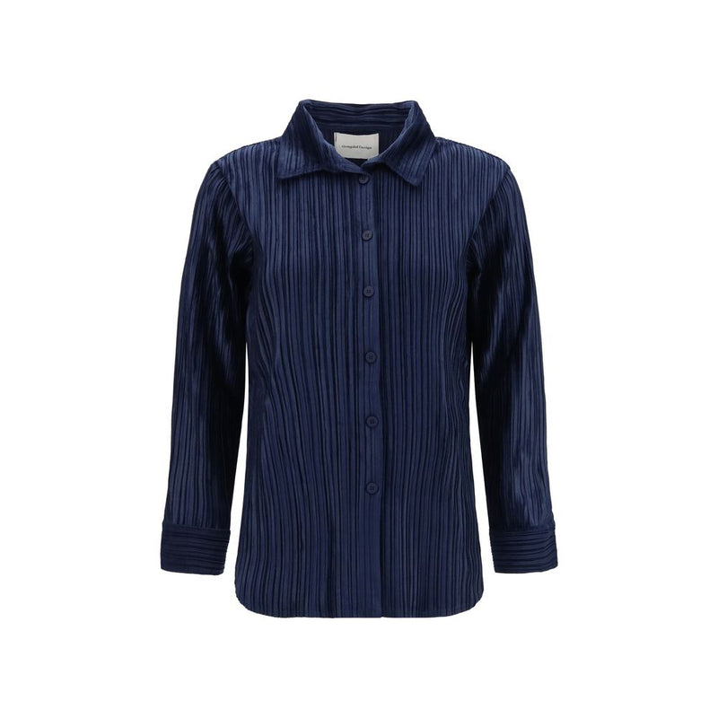 Chemise Gongdid Design en polyester bleu