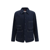 Moncler Blue Cotton Denim Jacket