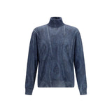 Col roulé Etro en soie bleue