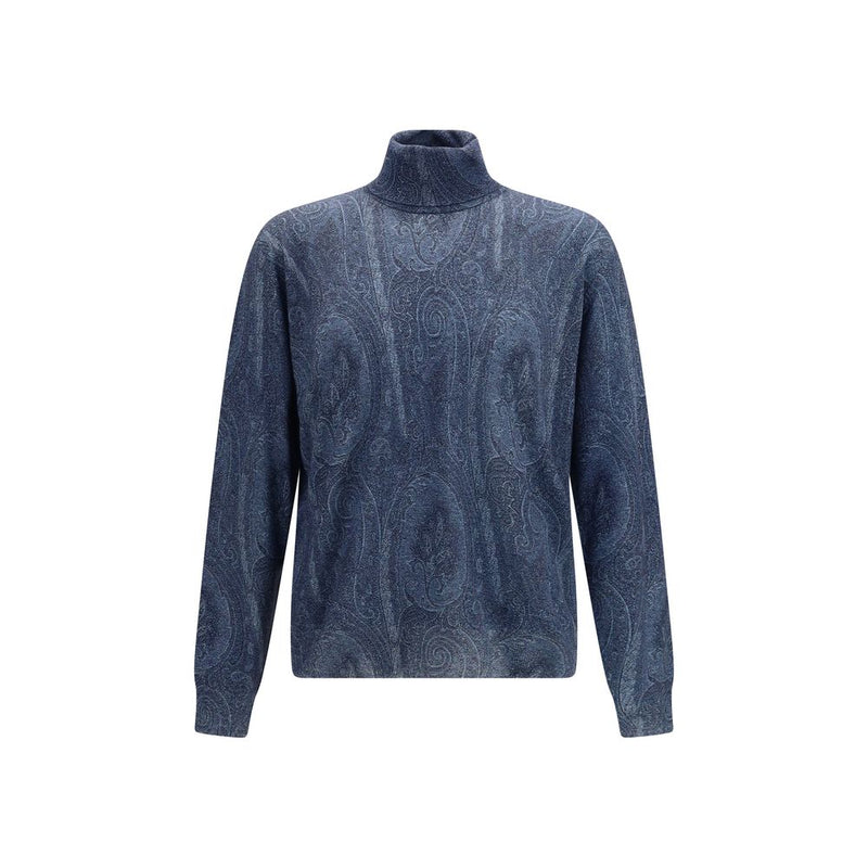 Col roulé Etro en soie bleue