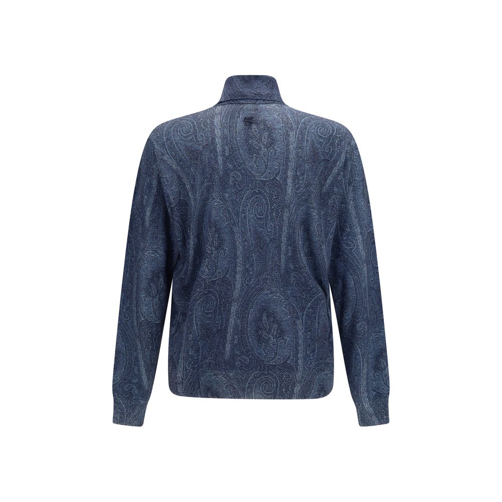 Col roulé Etro en soie bleue