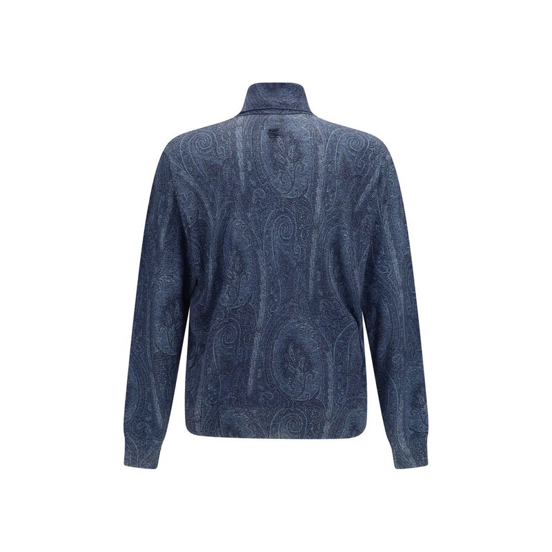 Col roulé Etro en soie bleue