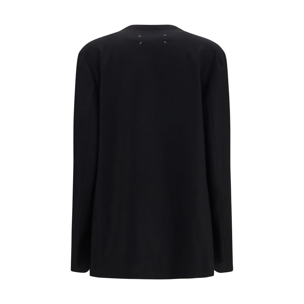 Veste Shell Maison Margiela en Laine Noire Oves Aries