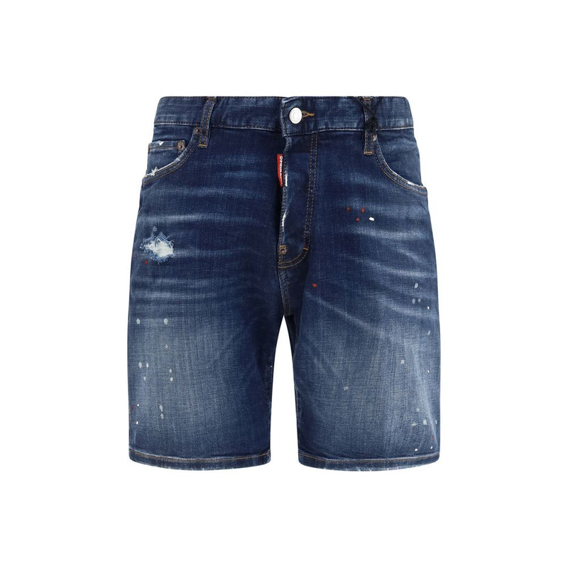 Short bermuda en coton bleu Dsquared²