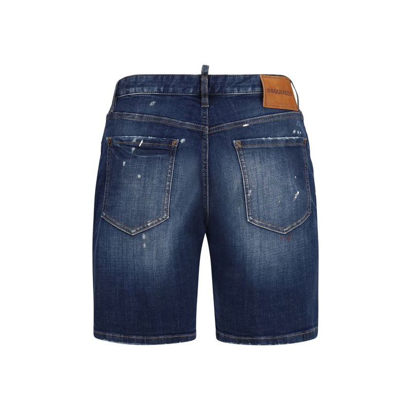 Short bermuda en coton bleu Dsquared²