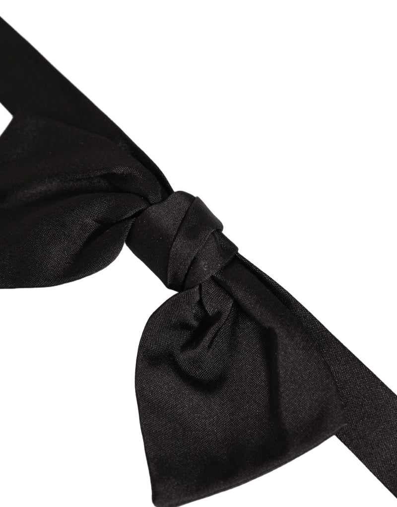 Nœud papillon Dolce & Gabbana pour homme noir 100 % soie réglable
