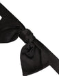 Dolce & Gabbana Men Black 100% SIlk Adjustable Neck Papillon Bow Tie