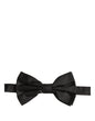 Dolce & Gabbana Men Black 100% Silk Adjustable Neck Papillon Bow Tie