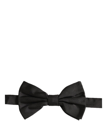Dolce & Gabbana Men Black 100% Silk Adjustable Neck Papillon Bow Tie