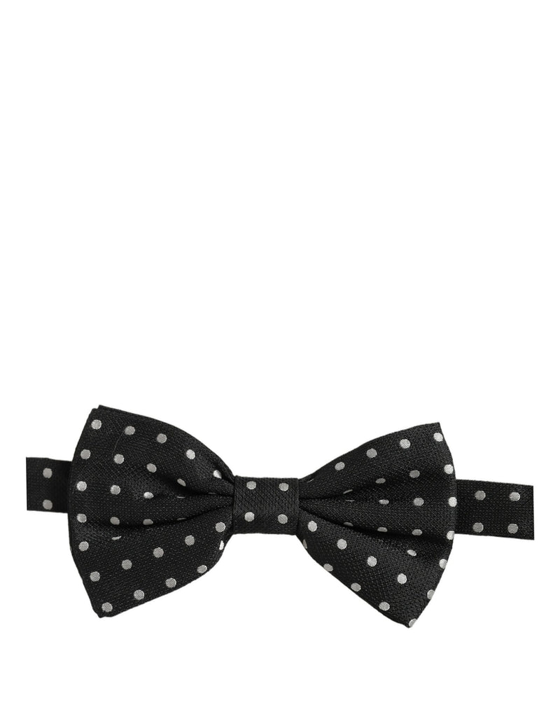 Nœud papillon ajustable Dolce &amp; Gabbana à pois noirs et blancs