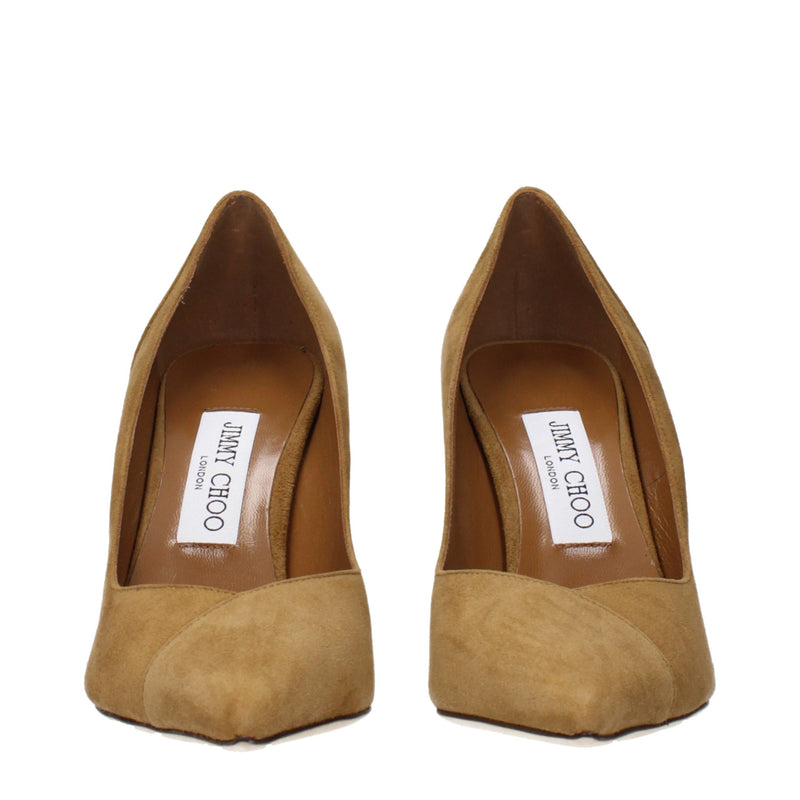 Escarpins à talons hauts en cuir marron de Jimmy Choo