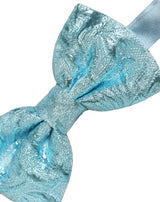 Nœud papillon papillon réglable en brocart floral Dolce & Gabbana Light Blue