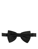 Nœud Papillon Réglable Dolce & Gabbana en Soie Brocart Noire pour Homme