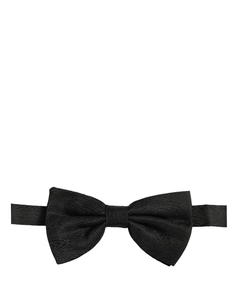 Nœud Papillon Réglable Dolce & Gabbana en Soie Brocart Noire pour Homme