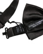 Dolce & Gabbana Men Black 100% Silk Adjustable Neck Papillon Bow Tie