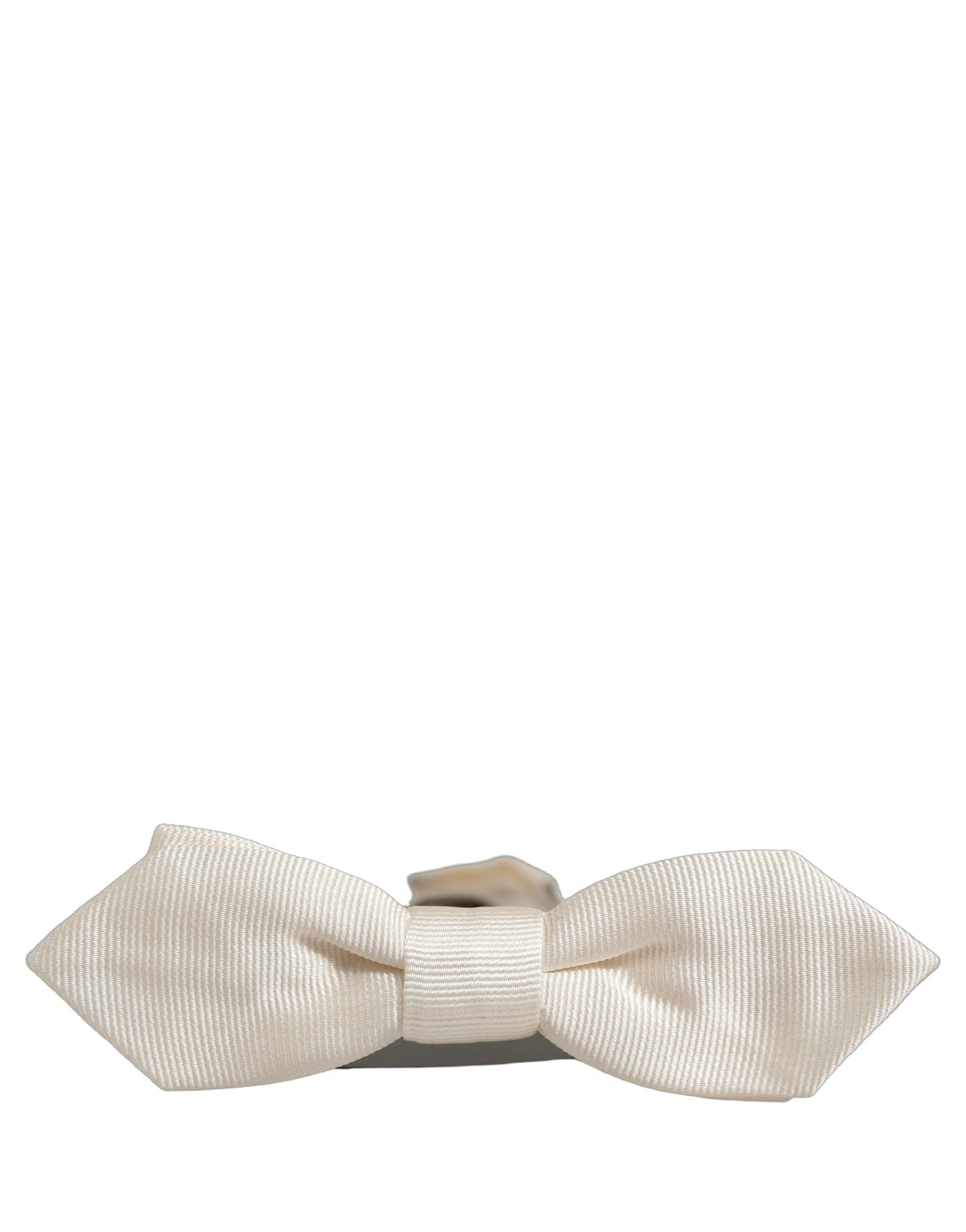 Nœud papillon Dolce & Gabbana pour homme, blanc, 100 % soie, tour de cou réglable