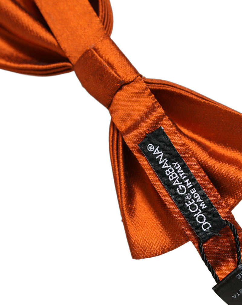 Nœud papillon Dolce & Gabbana pour homme, orange, 100 % soie, réglable
