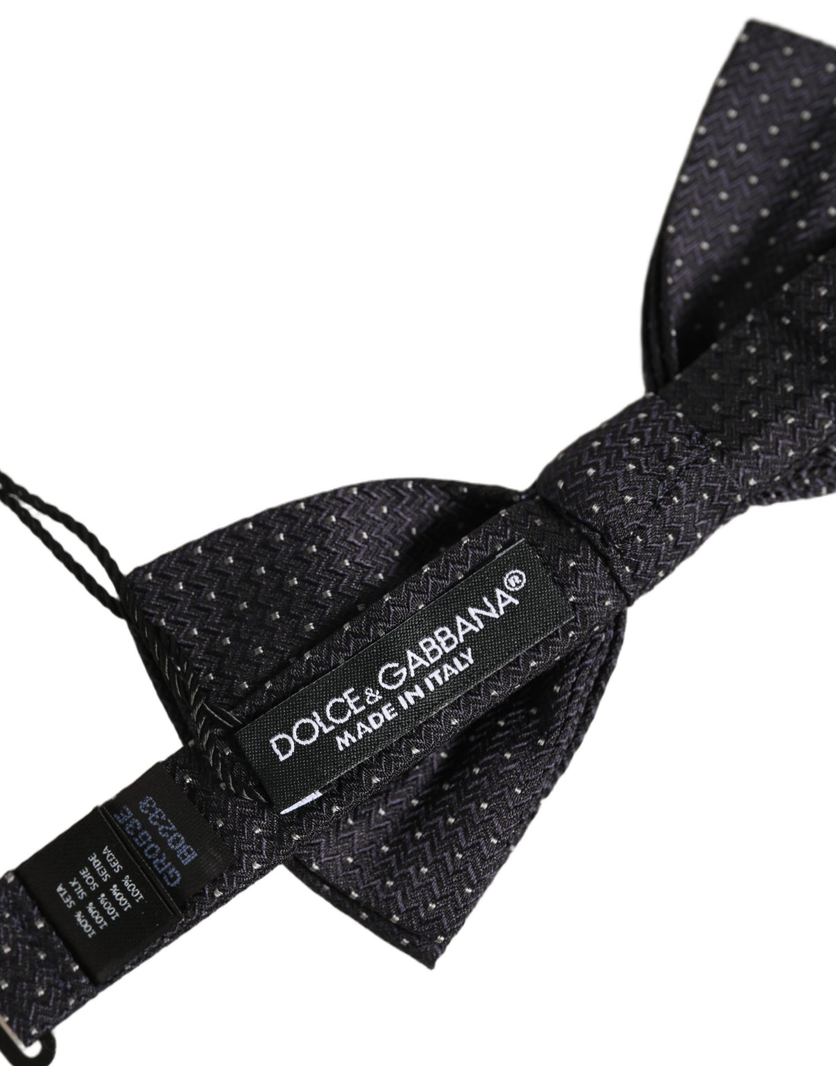 Nœud papillon ajustable Dolce &amp; Gabbana à pois noirs et blancs
