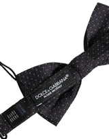 Nœud papillon ajustable Dolce &amp; Gabbana à pois noirs et blancs