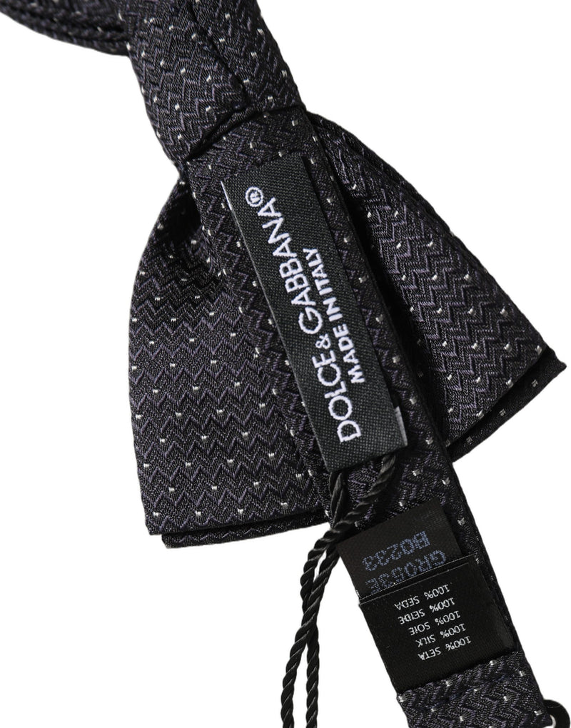 Nœud papillon ajustable Dolce &amp; Gabbana à pois noirs et blancs