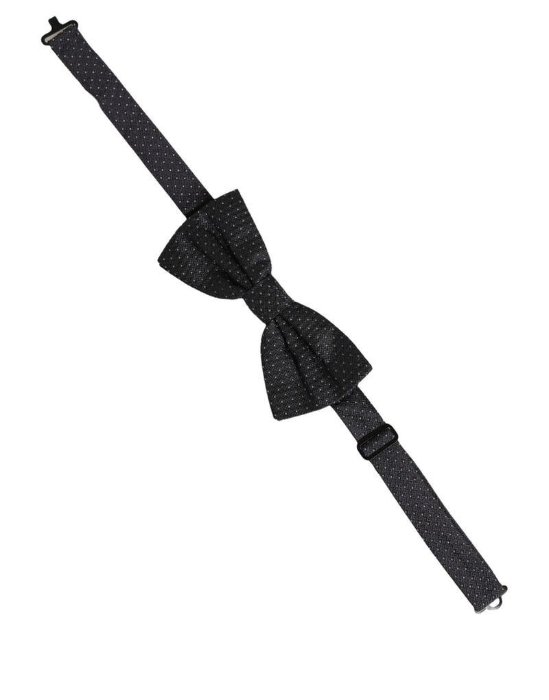 Nœud papillon ajustable Dolce &amp; Gabbana à pois noirs et blancs