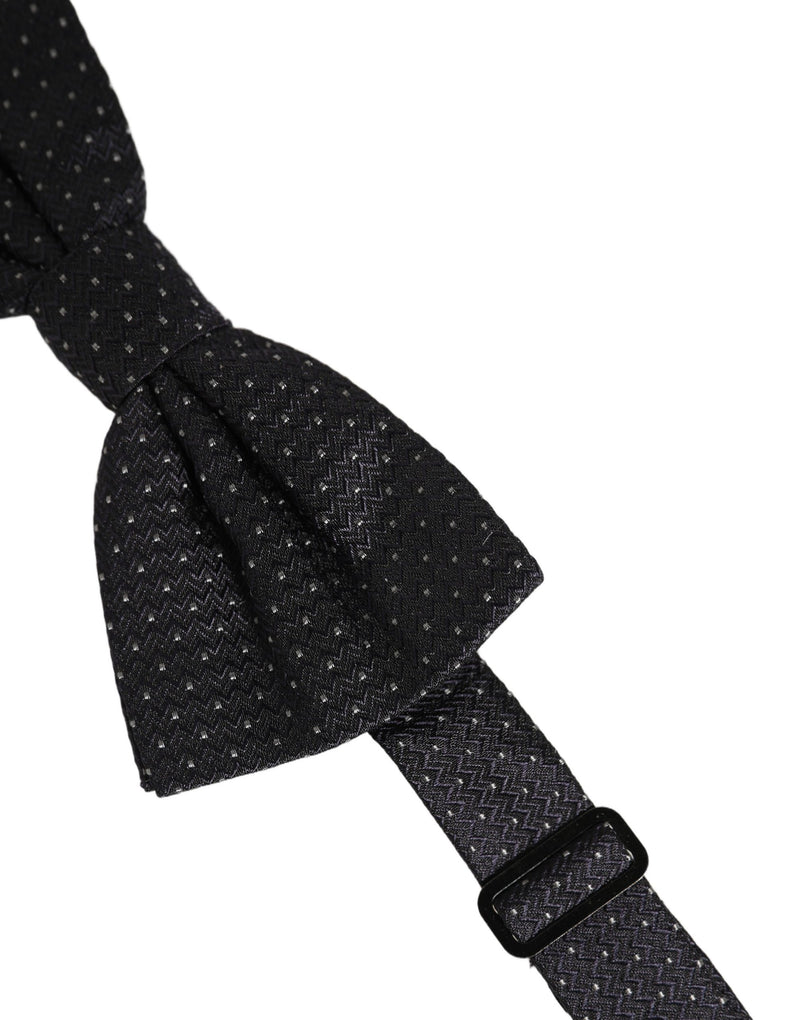 Nœud papillon ajustable Dolce &amp; Gabbana à pois noirs et blancs