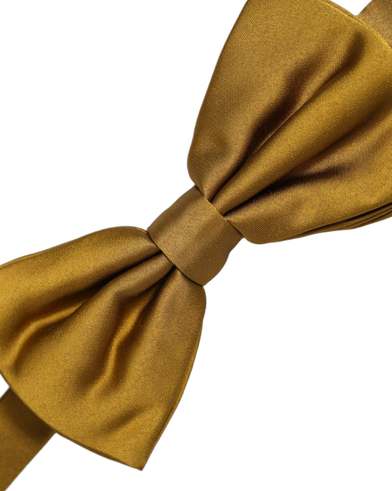 Dolce & Gabbana Men Mustard 100% Silk Adjustable Neck Papillon Bow Tie