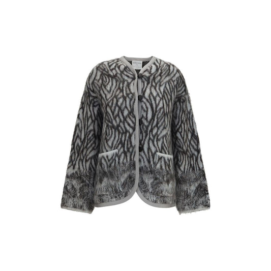 Cardigan Forte_Forte en alpaga Vicugna Pacos gris
