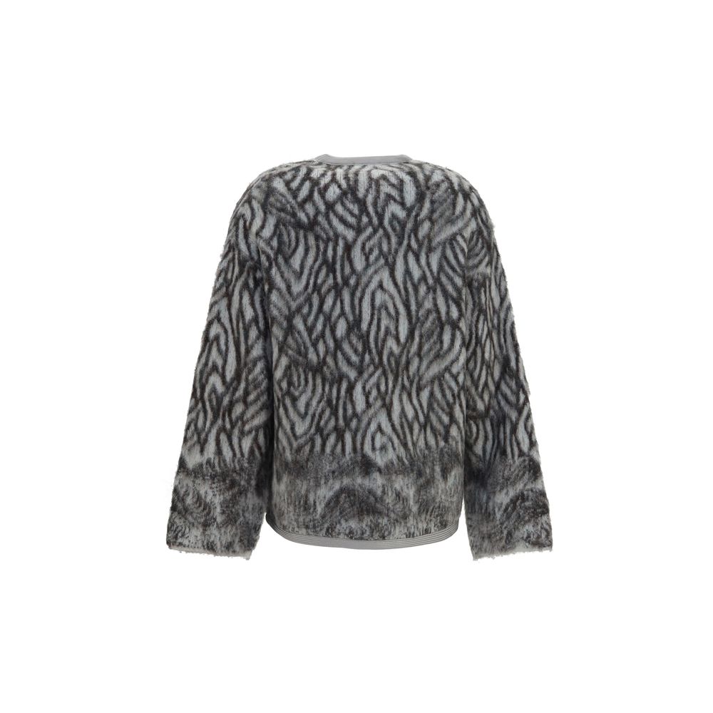 Cardigan Forte_Forte en alpaga Vicugna Pacos gris