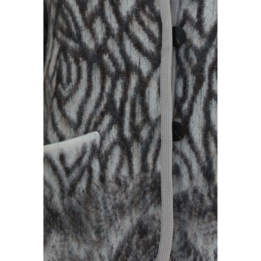 Cardigan Forte_Forte en alpaga Vicugna Pacos gris