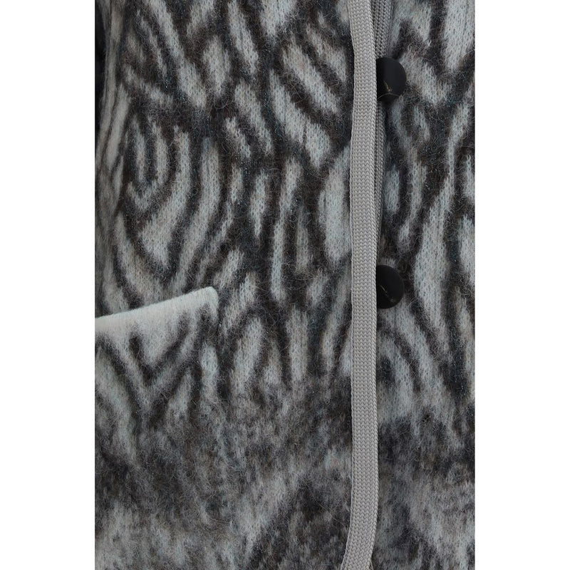 Forte_Forte Gray Alpaca Vicugna Pacos Cardigan