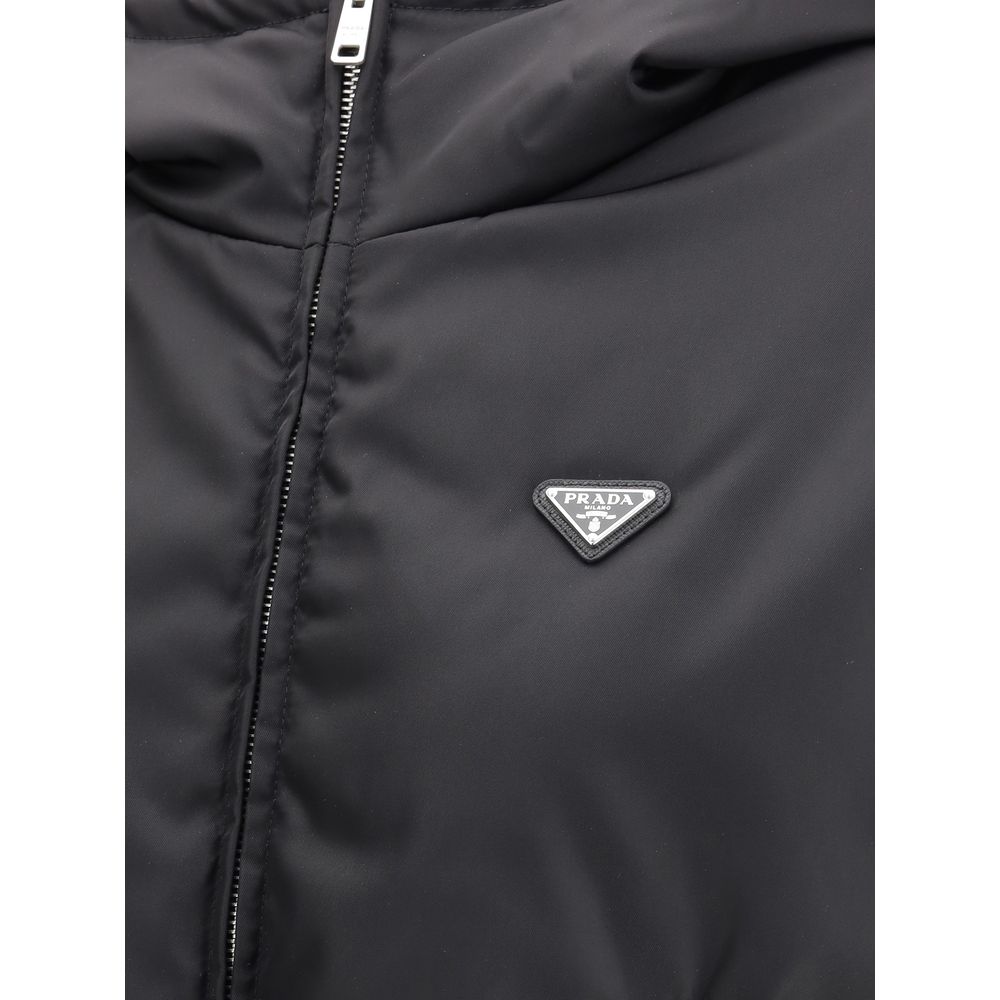 Veste Prada noire en polyamide recyclé