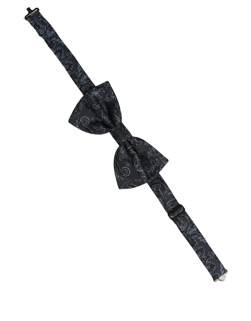 Dolce & Gabbana Homme Noir Bleu Paisley Réglable Papillon Nœud Papillon