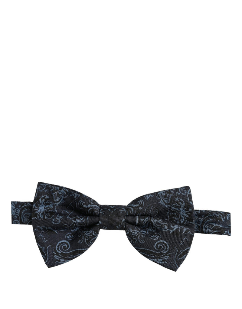 Dolce & Gabbana Homme Noir Bleu Paisley Réglable Papillon Nœud Papillon