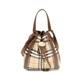Sac seau Burberry en cuir de veau beige Bos Taurus