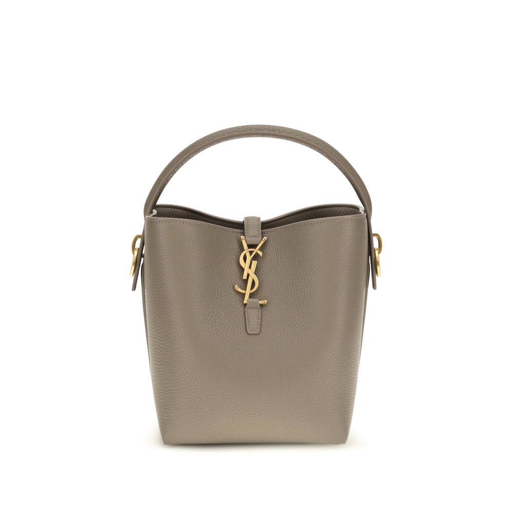 Sac à dos Saint Laurent en cuir de veau beige Bos Taurus