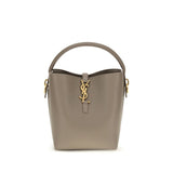Sac à dos Saint Laurent en cuir de veau beige Bos Taurus