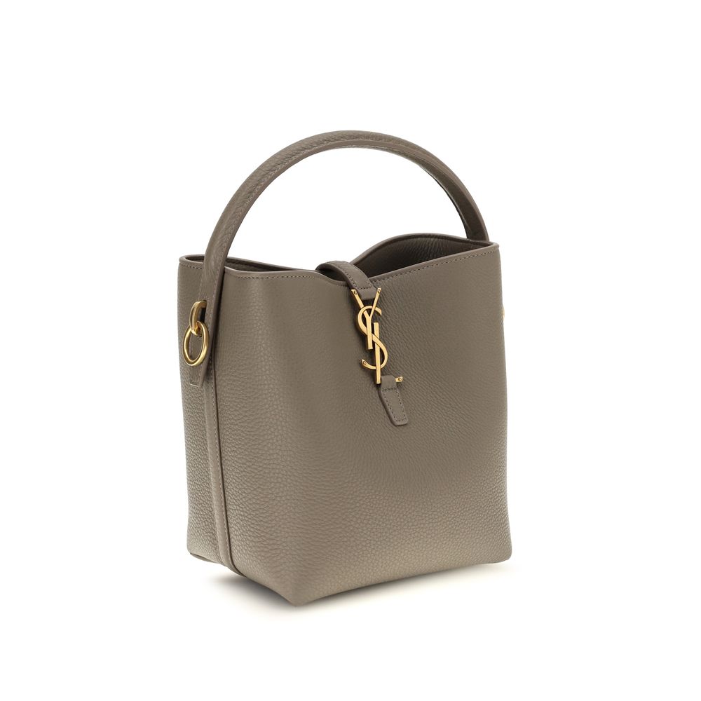 Sac à dos Saint Laurent en cuir de veau beige Bos Taurus
