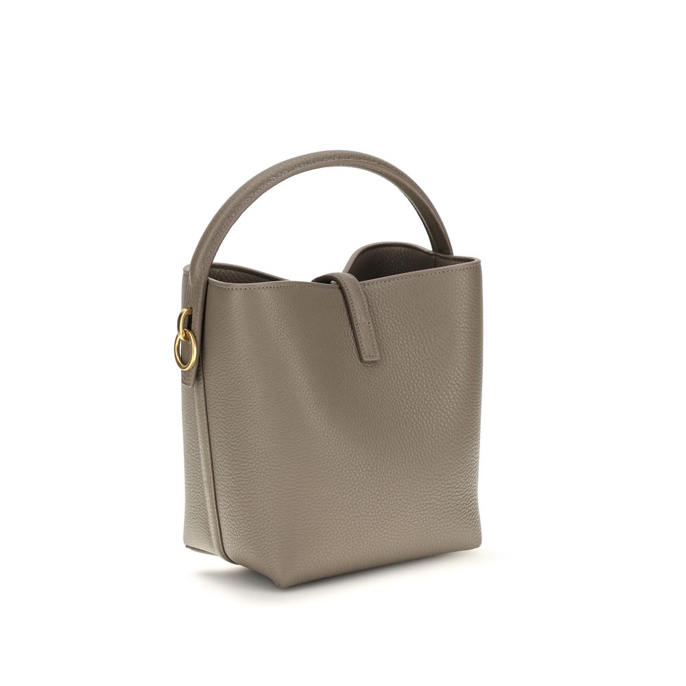 Sac à dos Saint Laurent en cuir de veau beige Bos Taurus