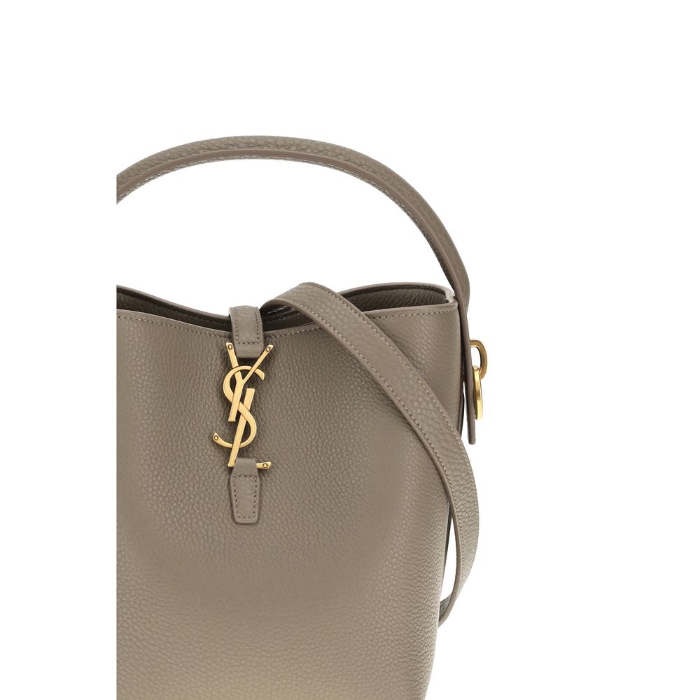 Sac à dos Saint Laurent en cuir de veau beige Bos Taurus