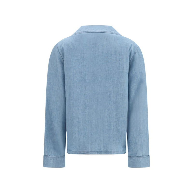 Chemise habillée Saint Laurent en coton bleu
